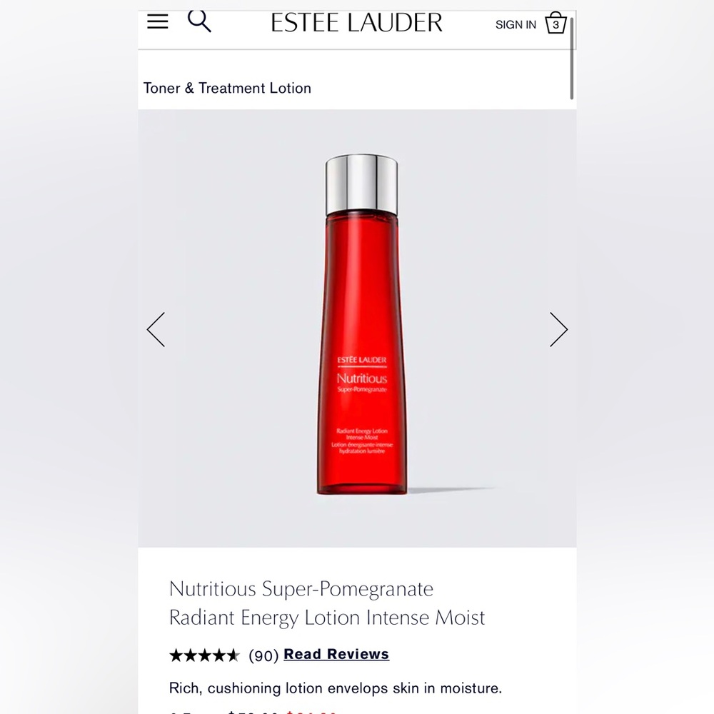 NewEstée Lauder Nutritious Super-Pomegranate Radiant Energy Lotion Intense Moist